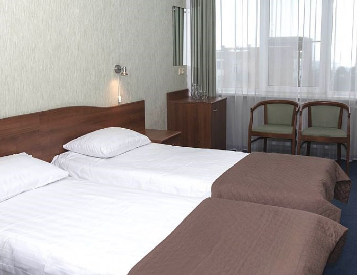 Стандарт двухместный с двумя раздельными кроватями вид на территорию (1 корпус) - SPA санаторий «Солотча»